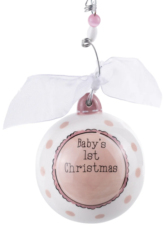 Baby's 1st Pink Rocking Horse Ornament