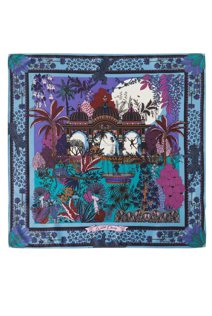 Blue Mini Square Scarf