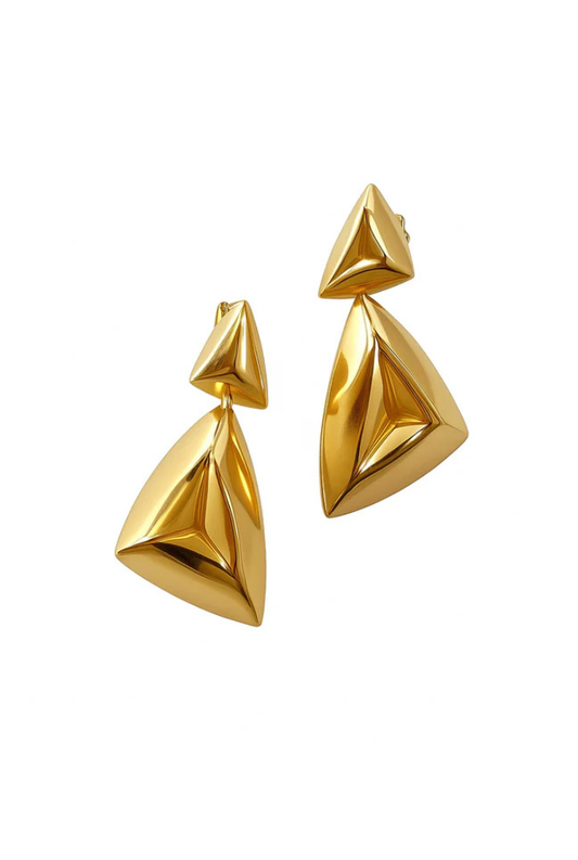 Double Golden Angles Earrings