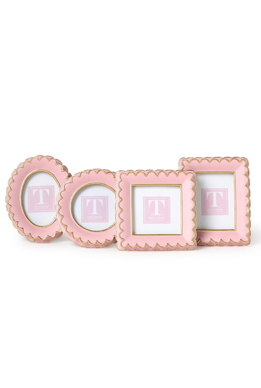 Pink Scalloped Mini Photo Frame
