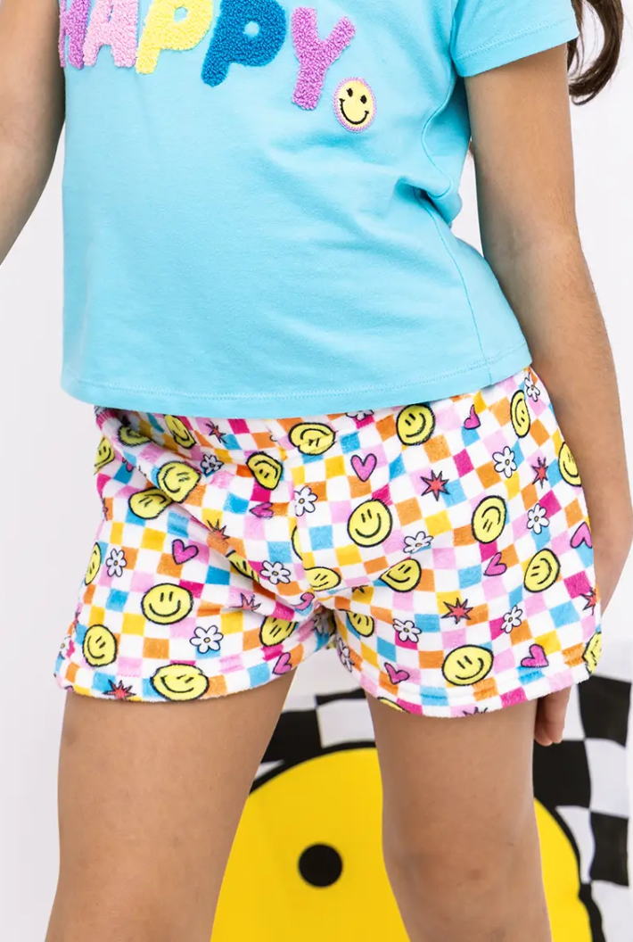 Girls Smiley Face Shorts