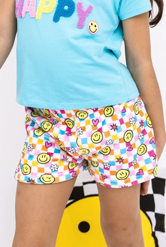Girls Smiley Face Shorts
