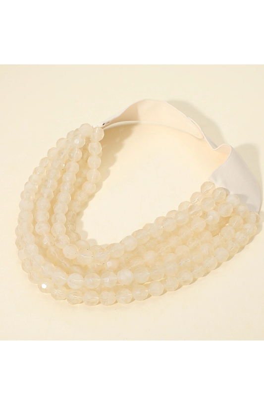 Marbled Ball Beaded Necklace