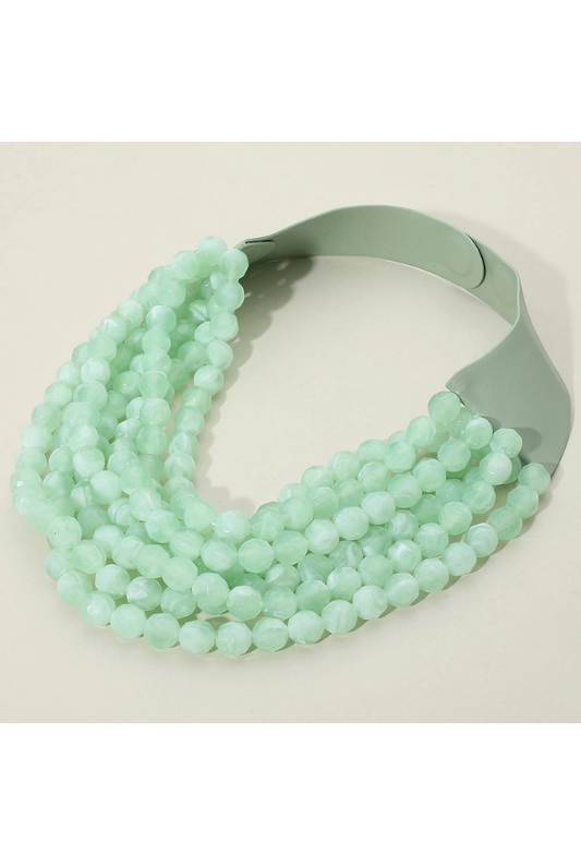 Marbled Ball Beaded Necklace