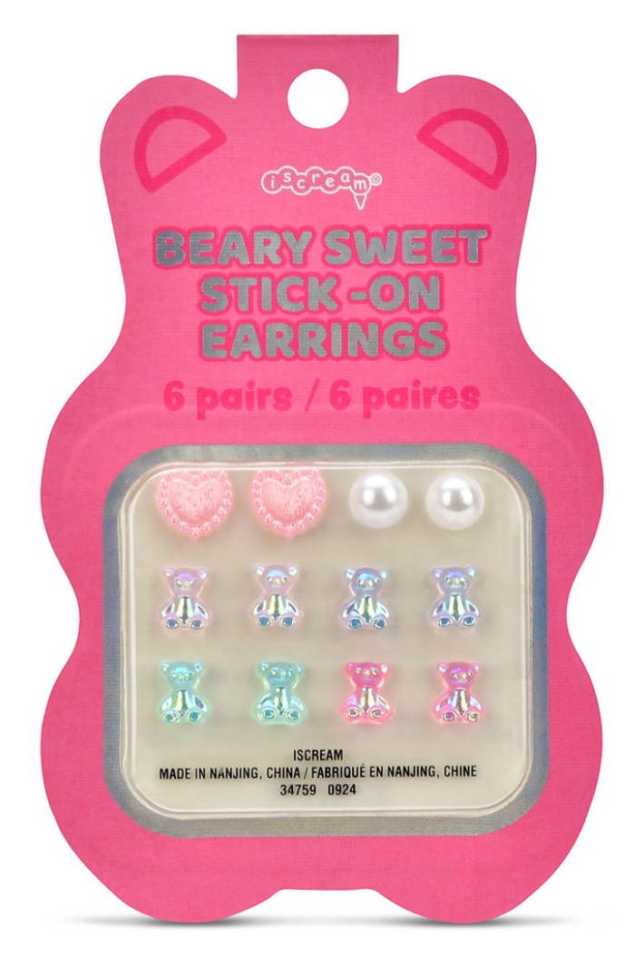 Beary Sweet Stick On Earrings