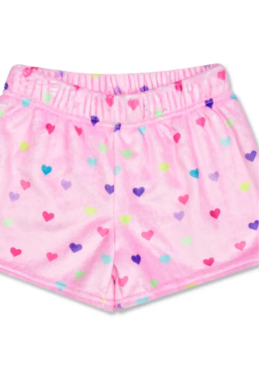 Heart Confetti Plush Shorts