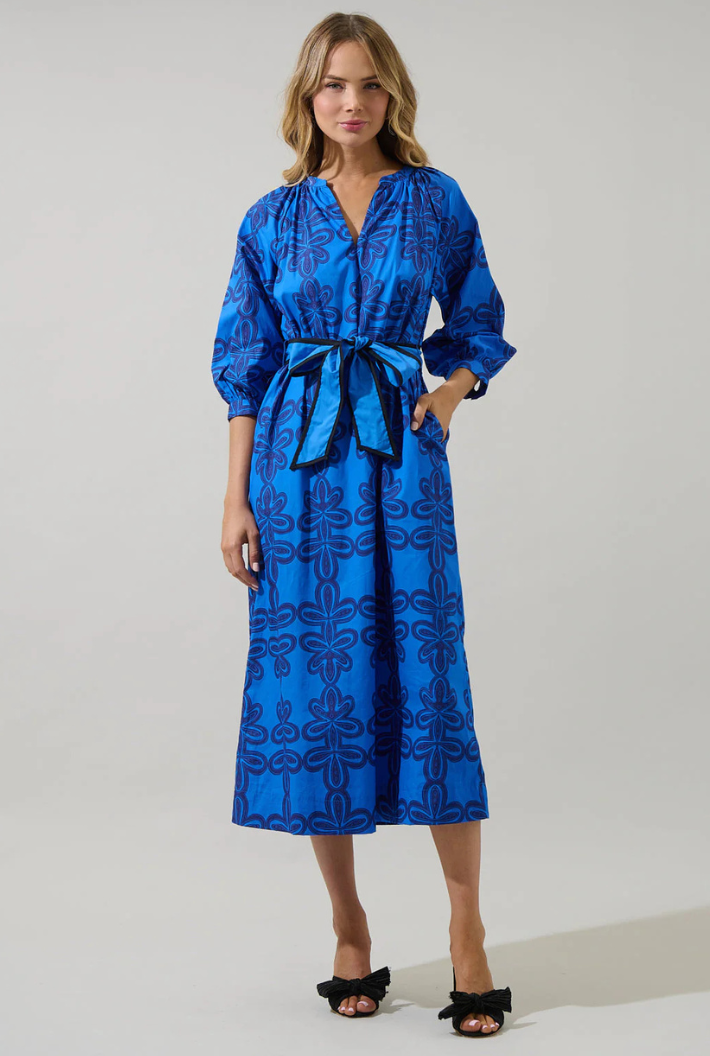 Romery V-Neck Midi Dress