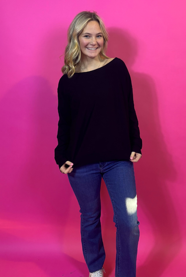 Buttons Sleeve Sweater