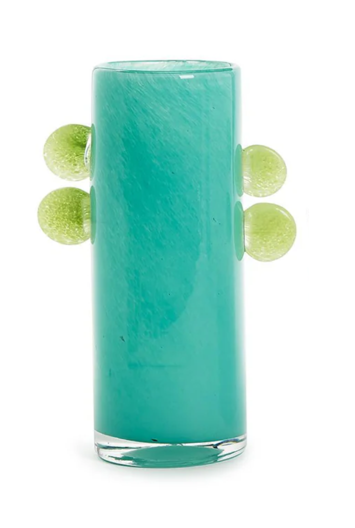 Contempo Turquoise Art Glass Vase