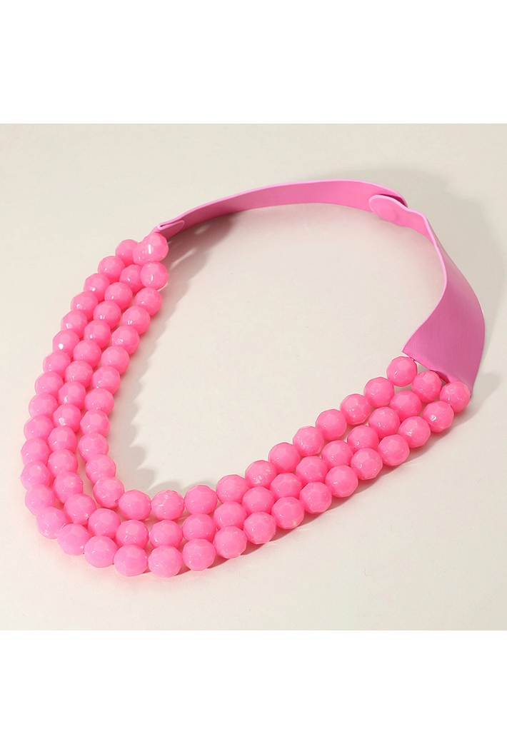 Chunky Bead Triple Magnetic Necklace