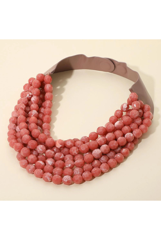 Marbled Faceted Magnetic Necklace