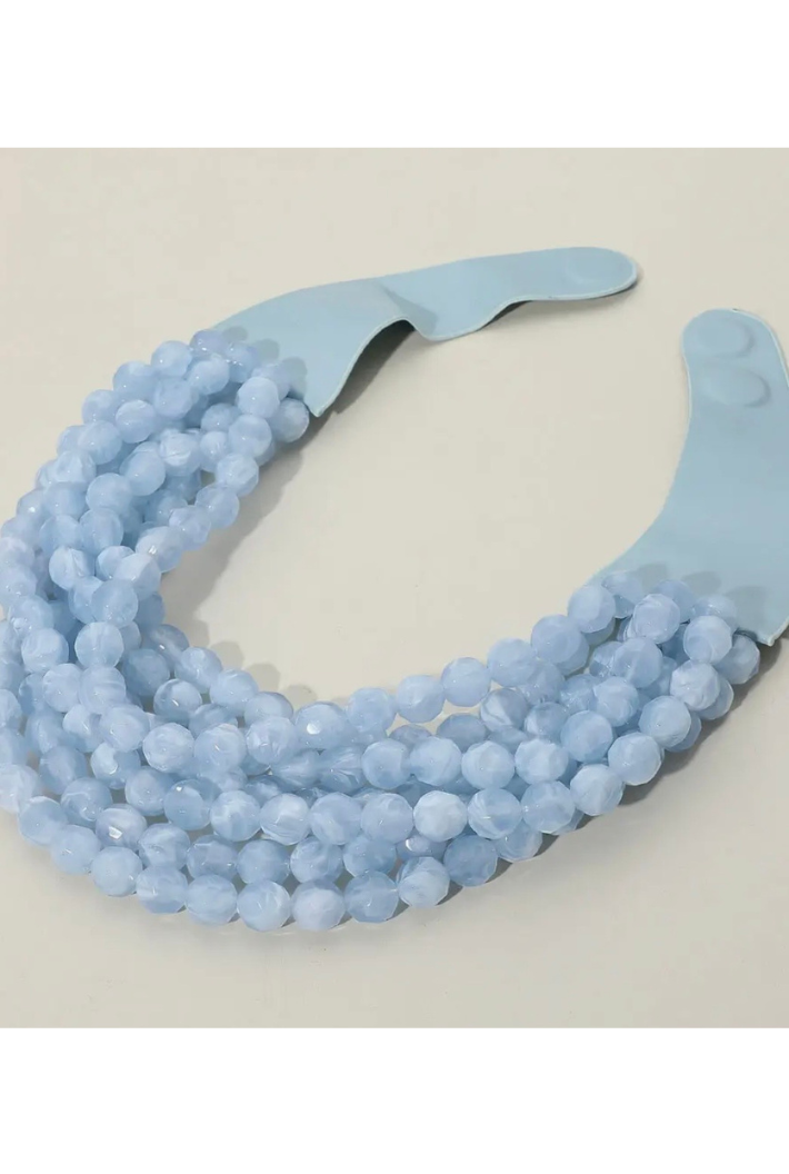 Marbled Faceted Magnetic Necklace