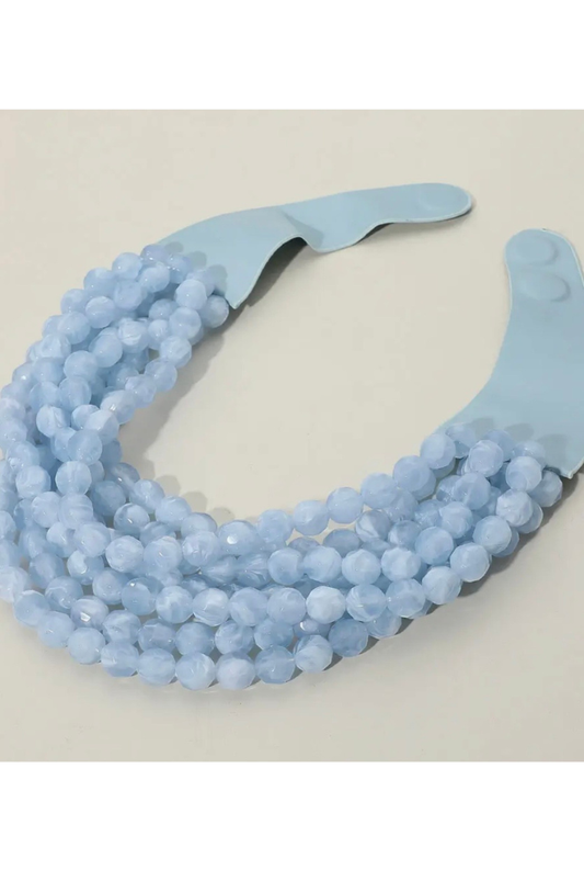 Marbled Faceted Magnetic Necklace