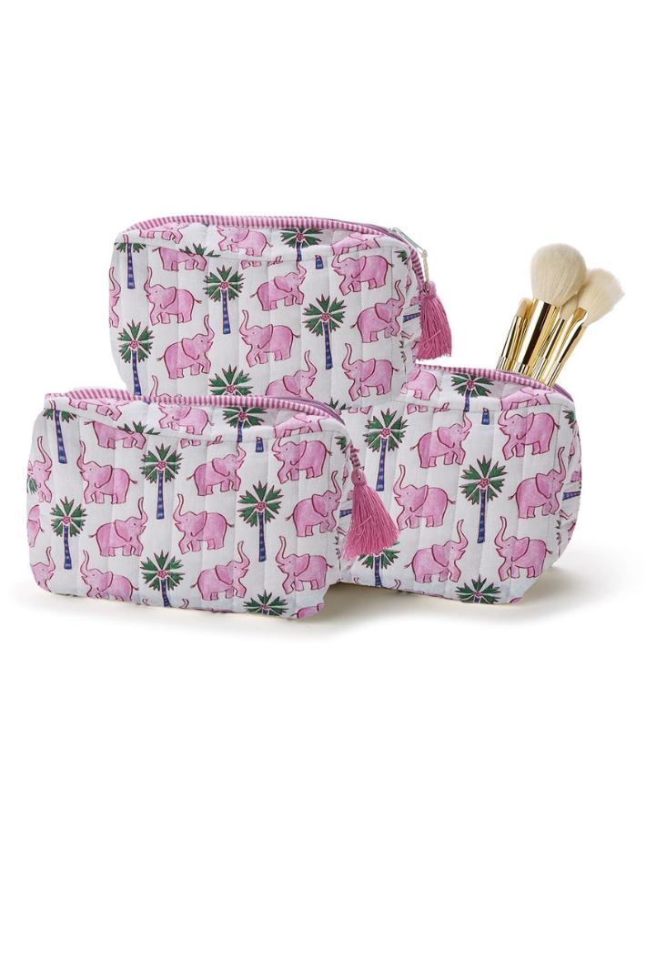 Elephant Print Pouches
