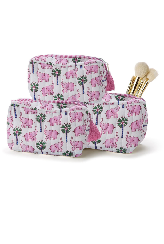 Elephant Print Pouches