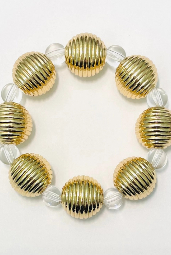 Ribbed Big Ball Bracelet