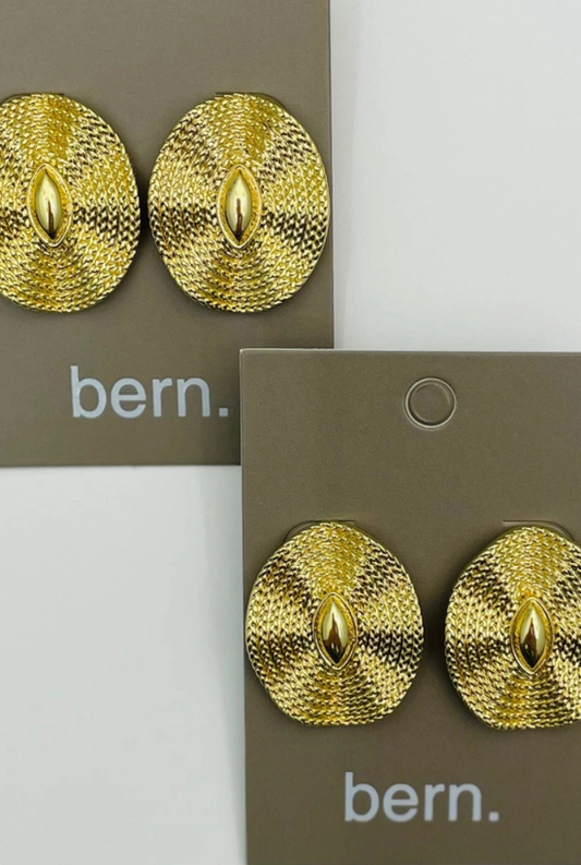 Fine Braided Disk Earring