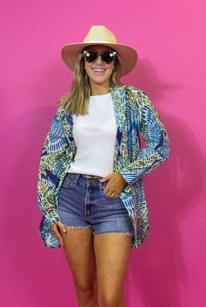 Parrot Shirt Dress