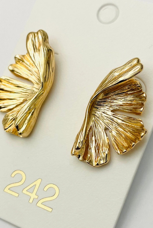Ginkgo Stud Earring