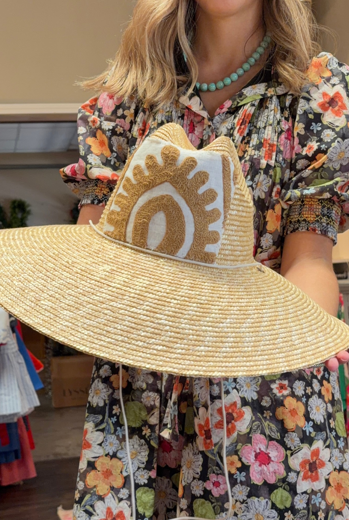 Patch Kilim Straw Hat