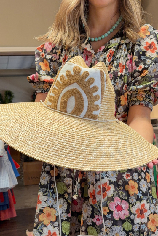 Patch Kilim Straw Hat