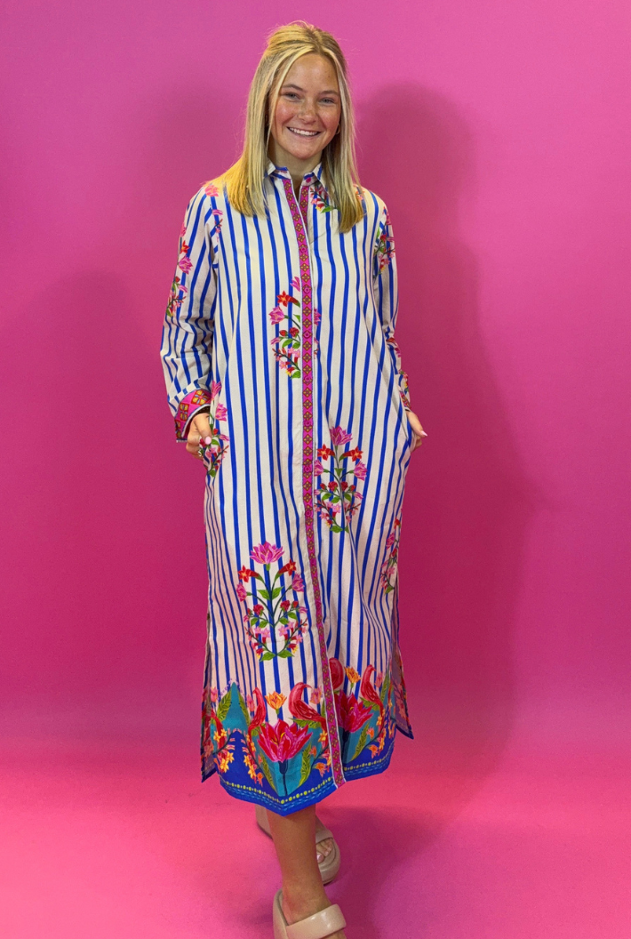 Eliza Striped Garden Maxi