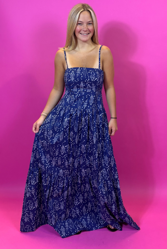 Fish Tiered Dress