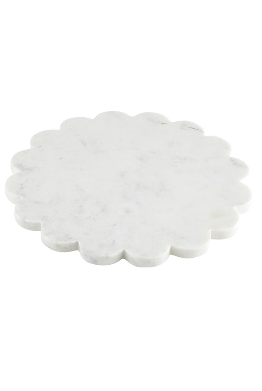 Scalloped Marble Tray