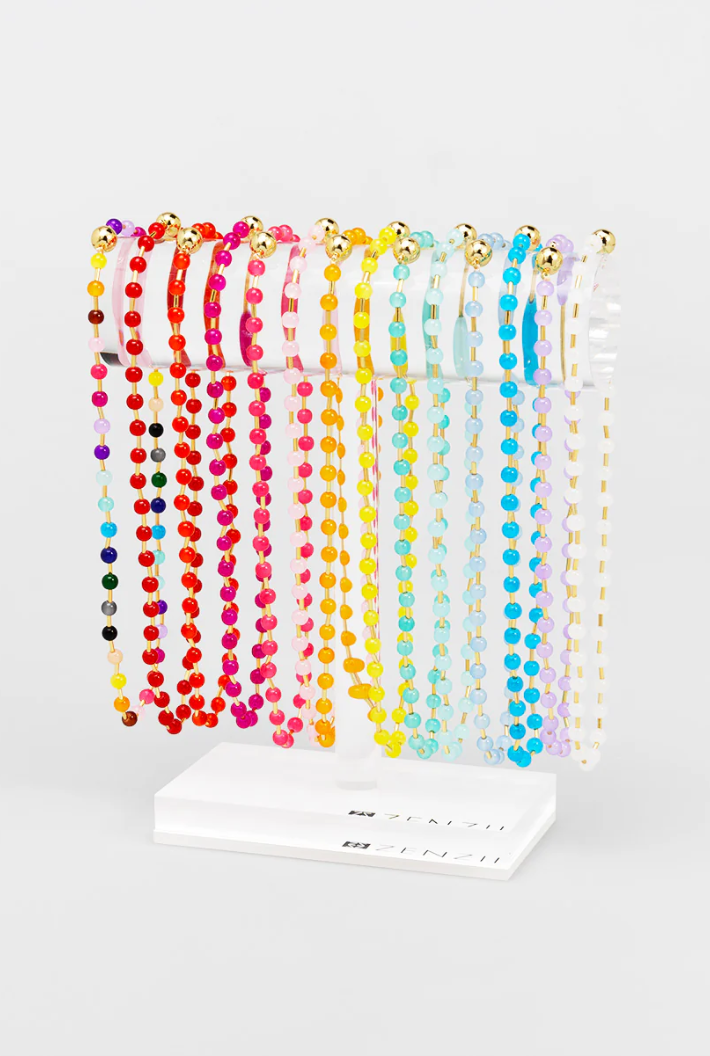 Glass Bead Magnet Short Necklace