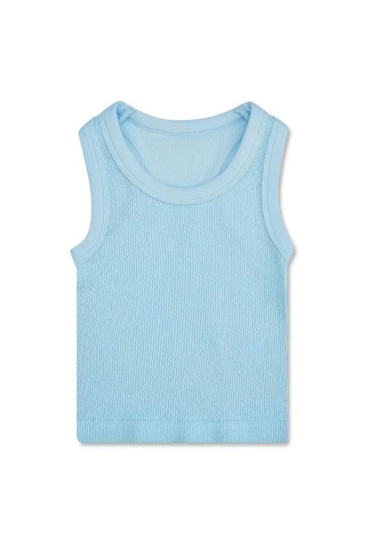 Light Blue Smocked Tank