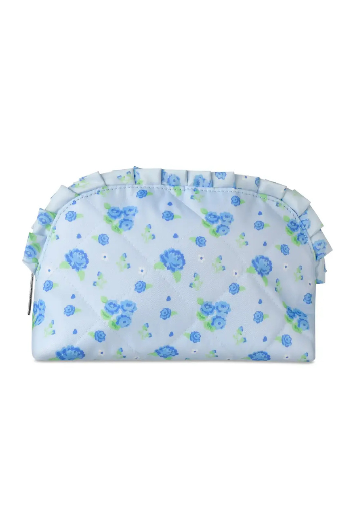 Blue Floral Cosmetic Bag