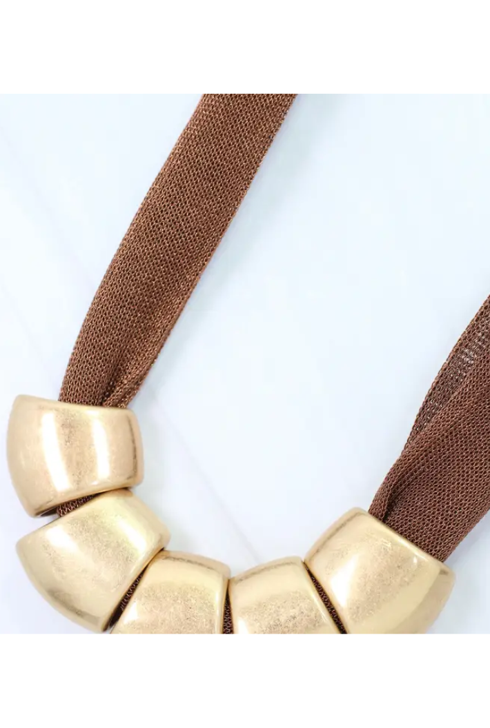 Alexis Mesh Necklace Bronze