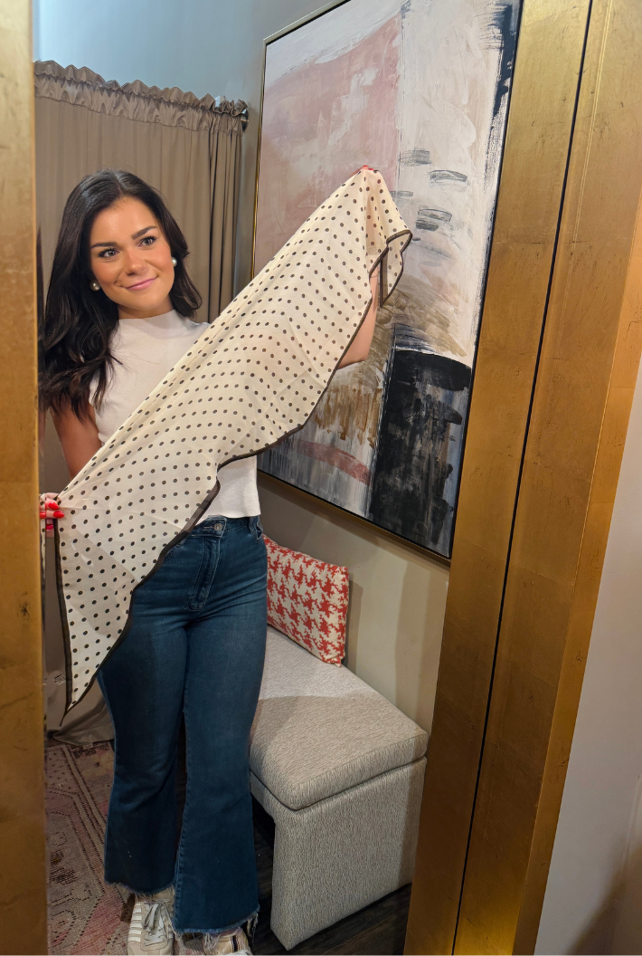 Polka Dot Print Scarf
