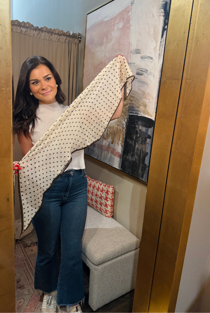 Polka Dot Print Scarf