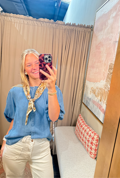 Bohemian Paisley Border Scarf