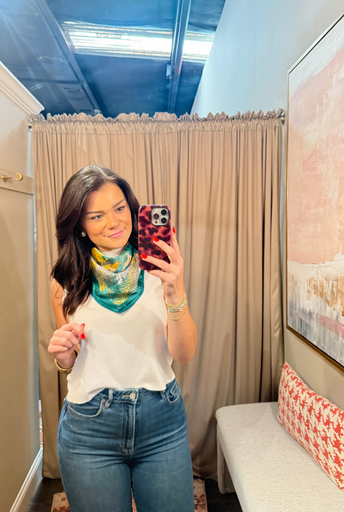 Green Safari Print Scarf