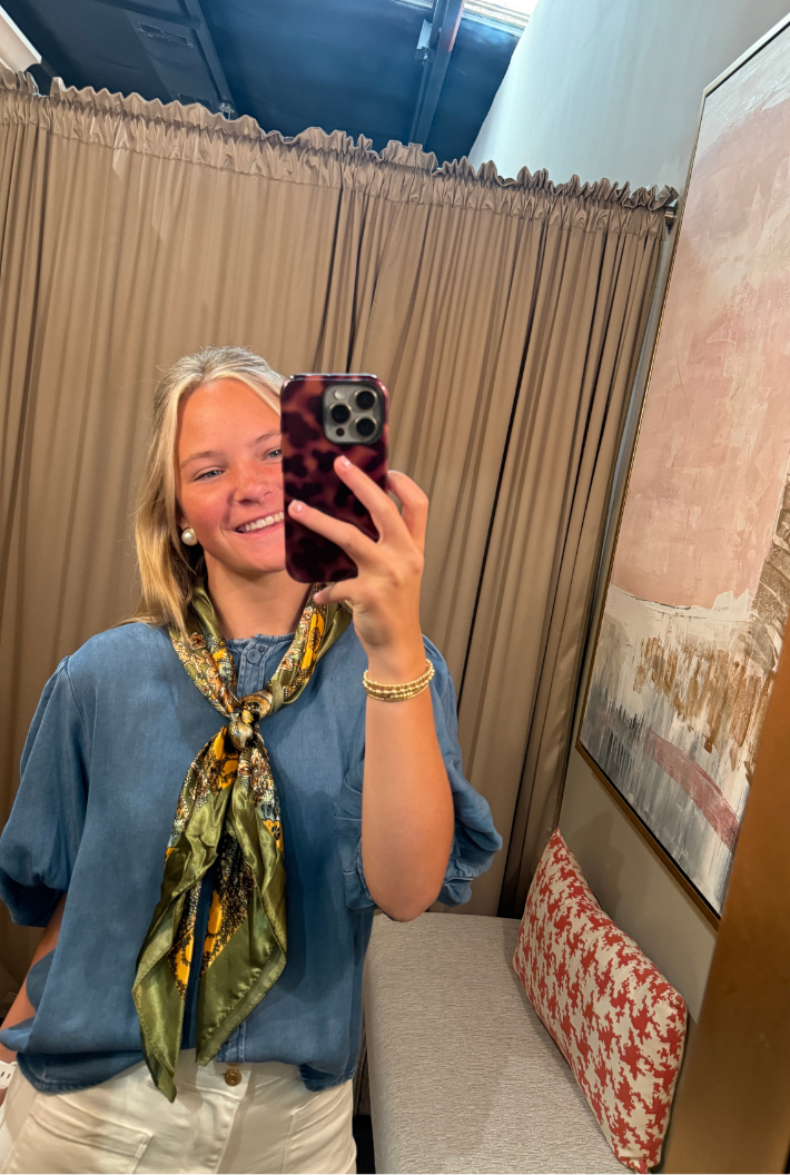 Oversized Floral Print Scarf