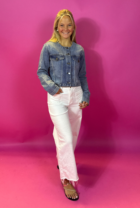 Cara Collarless Jacket