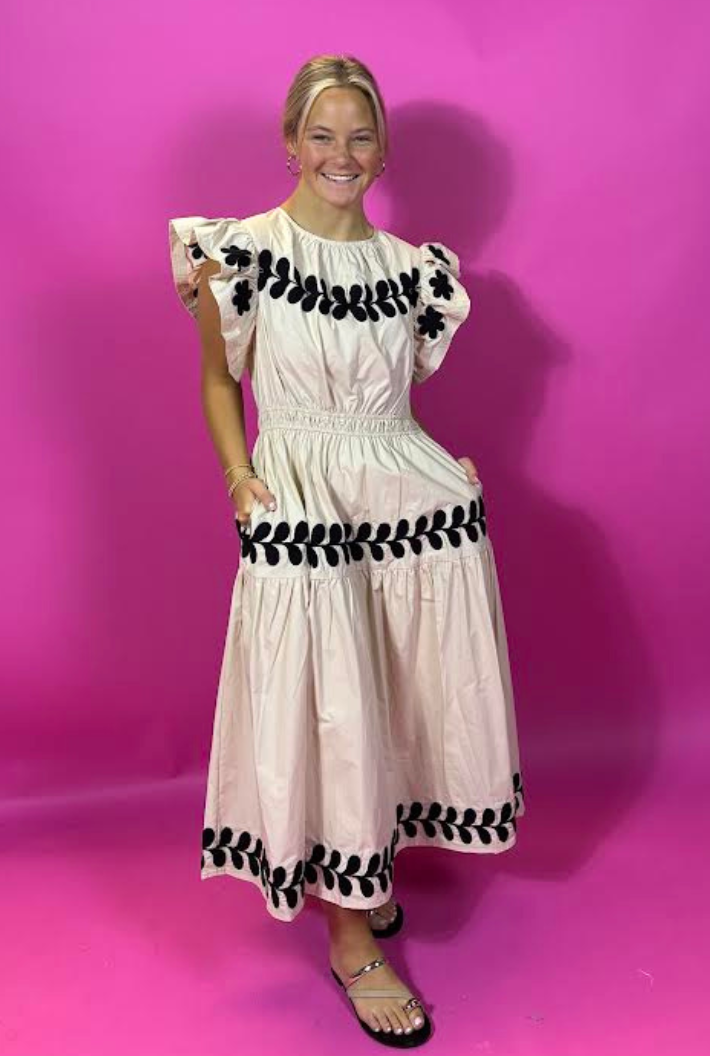 Faith Flutter Sleeve Midi