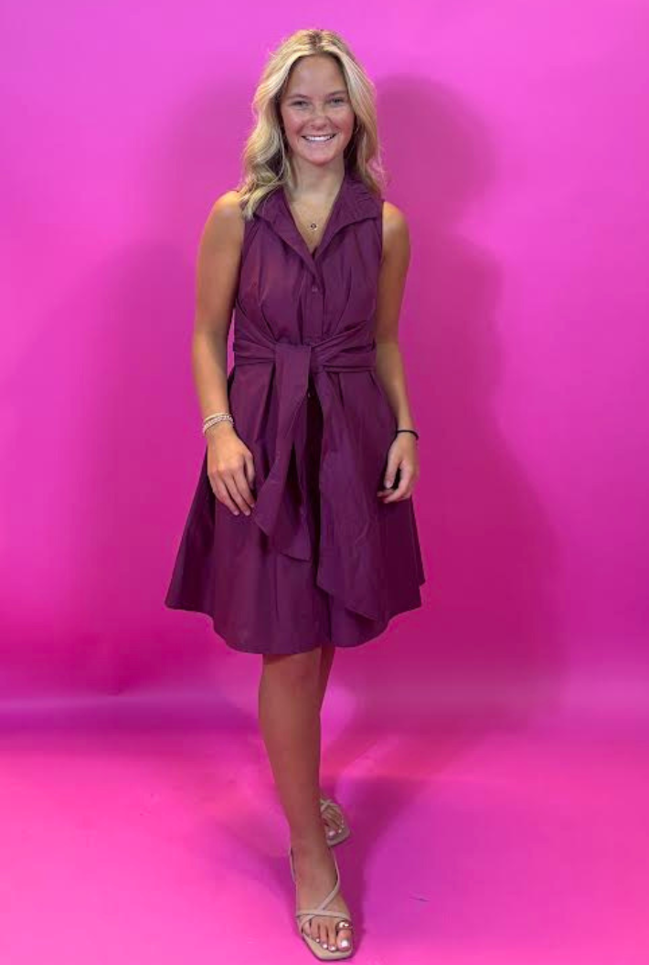 Mae Maroon Dress