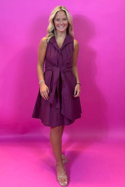 Mae Maroon Dress