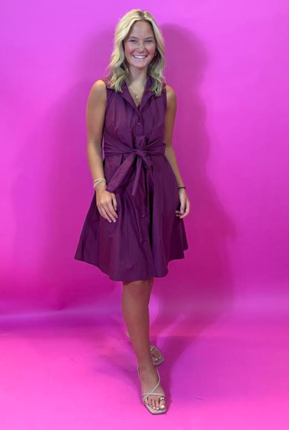 Mae Maroon Dress