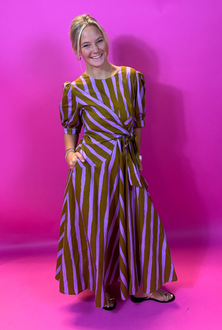 Abstract Stripes Maxi