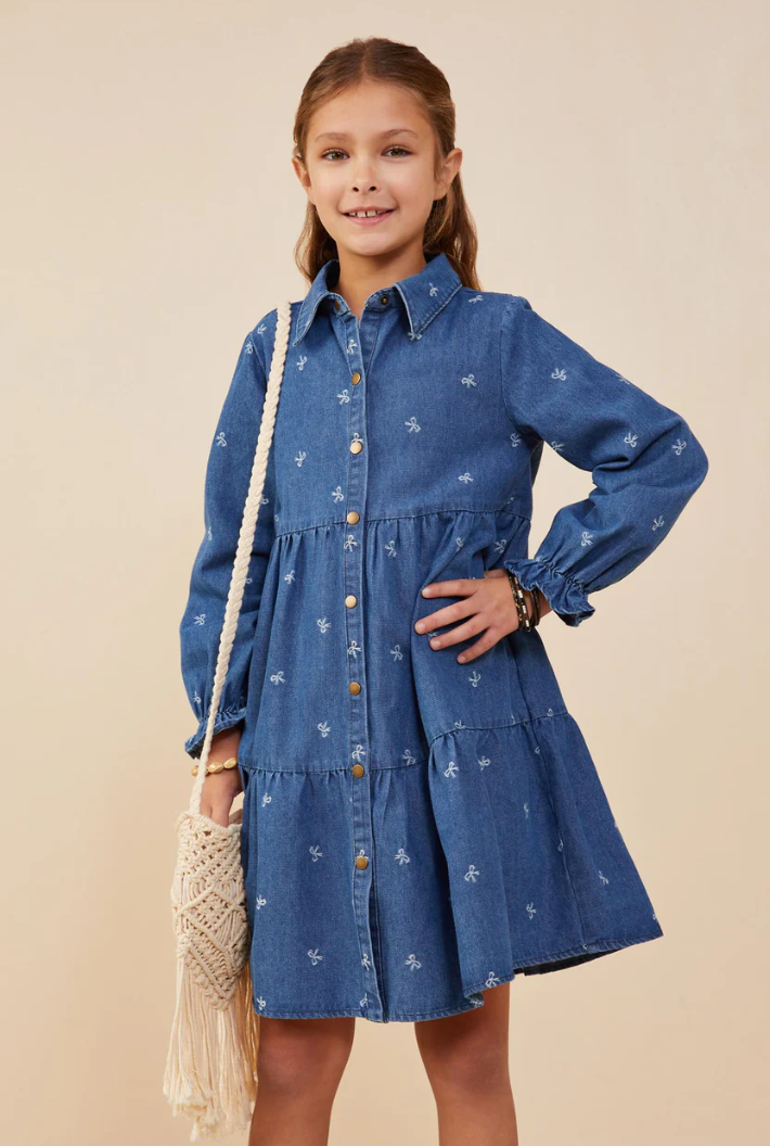 Bow Denim Dress