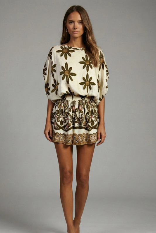 Olive Veil Short