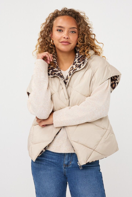 Reversible Leopard Poncho