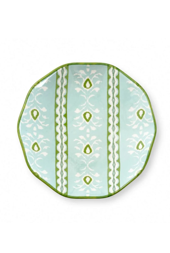 Rosemary Stripe Blue Ring Dish