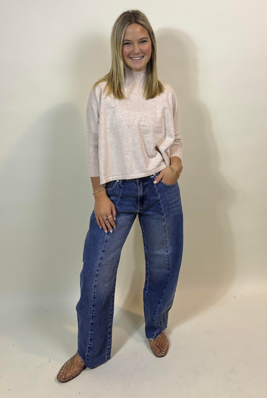 Parker Pleated Barrel Jean