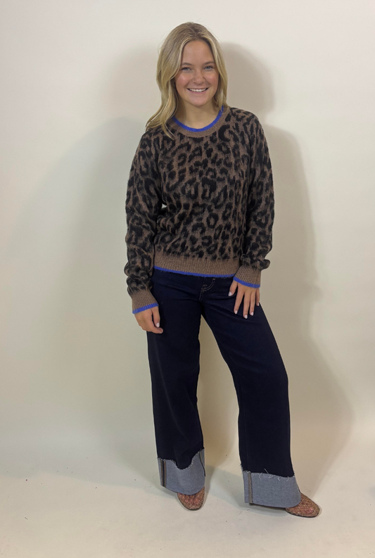 Leopard knit sweater
