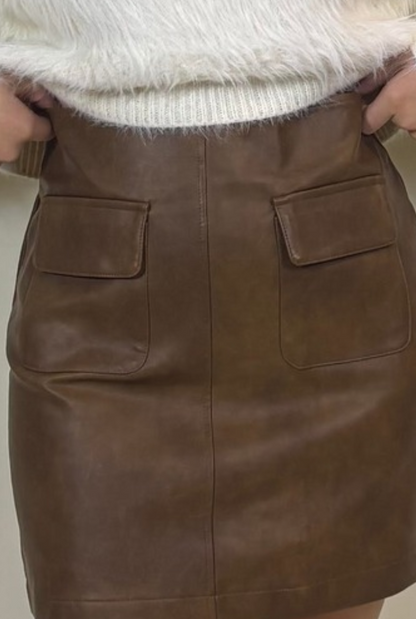 Layla Leather Skirt